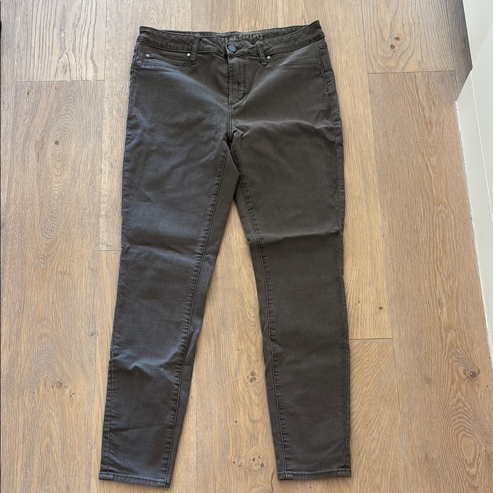 Articles Of Society Army Green Skinny Jeans
